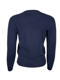 PUROTATTO WOOL/CASHMERE CREW SWEATER - NAVY