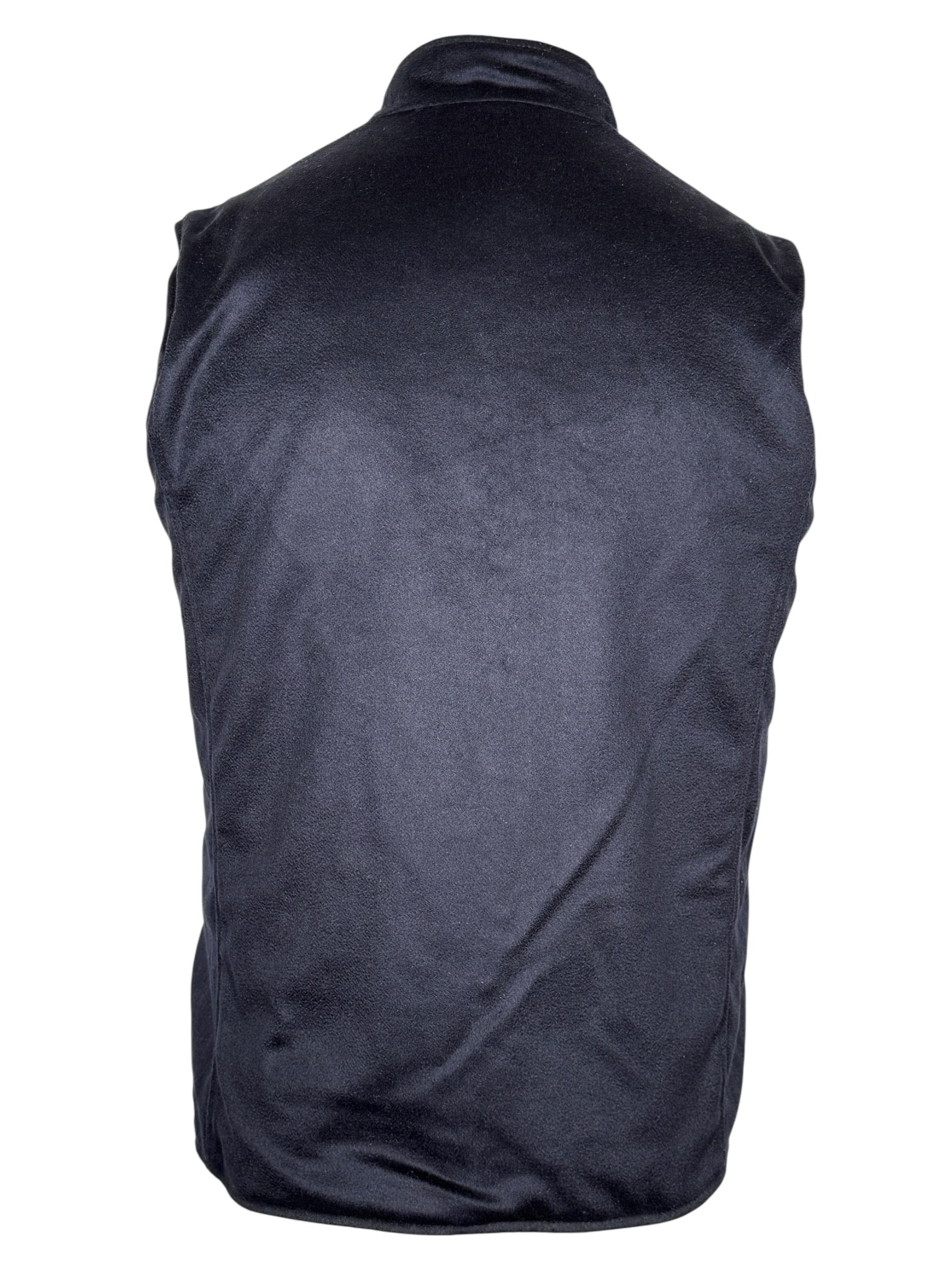DEL VECCHIO MEN'S SUEDE & CASHMERE REVERSIBLE VEST - CHESTNUT/NAVY