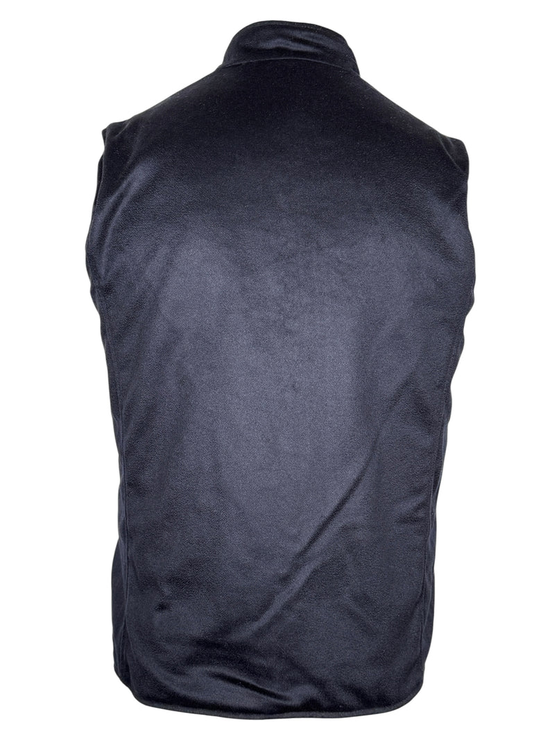DEL VECCHIO MEN'S SUEDE & CASHMERE REVERSIBLE VEST - CHESTNUT/NAVY