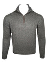 FEDELI BABY ALPACA 1/4 ZIP SWEATER - OLIVE & TAN MIX