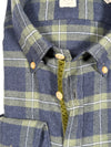 GMF 965 MEN'S SPORT SHIRT - NAVY/GREEN WINDOW CHECK