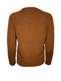 PUROTATTO CASHMERE CREW SWEATER - TABACCO