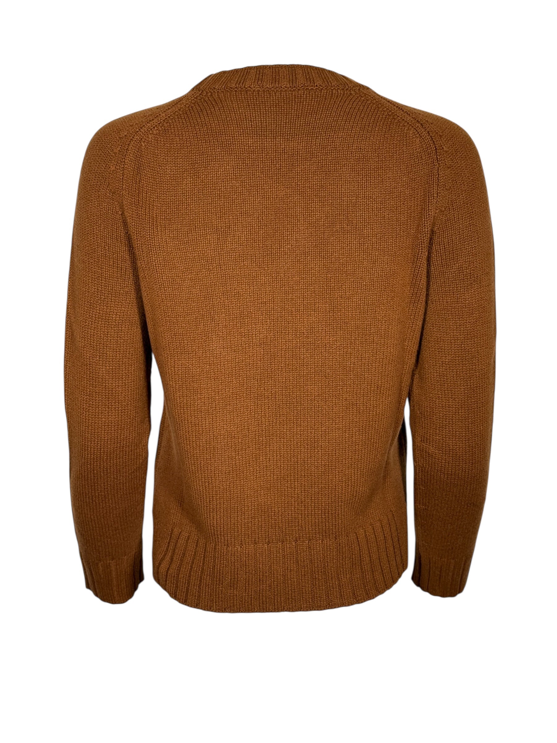 PUROTATTO CASHMERE CREW SWEATER - TABACCO