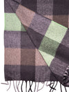 ALAN PAINE STRONE CASHMERE CHECK SCARF - GREEN