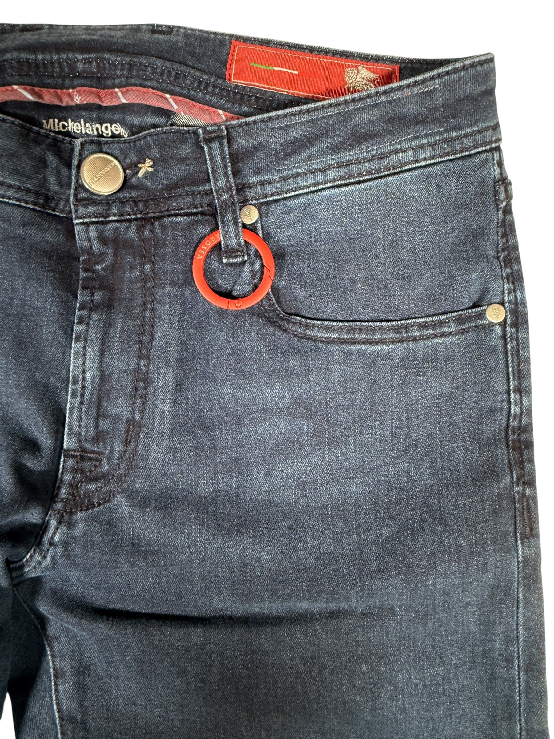 TRAMAROSSA MEN'S BLUE RELAX DENIM JEANS - BLUE STONE