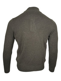 BUTTON DOWN 4-BUTTON TIPPED SWEATER - OLIVE