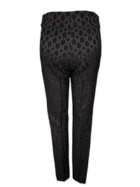 ESTELLE AND FINN FRONT ZIP ANKLE PANT - BLACK EMBROIDERED FANCY