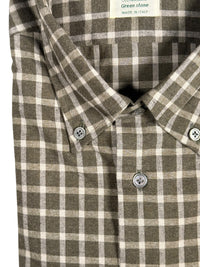 MAZZARELLI SPORT SHIRT - OLIVE CHECK