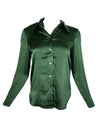 SAND COPENHAGEN STRETCH SILK TOP - DEEP EMERALD