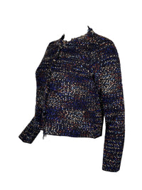 KANGRA MERINO BLEND JACKET - BLUE MIX