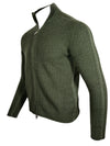 FLY3 REVERSIBLE FULL ZIP SWEATER - MILITAIRE