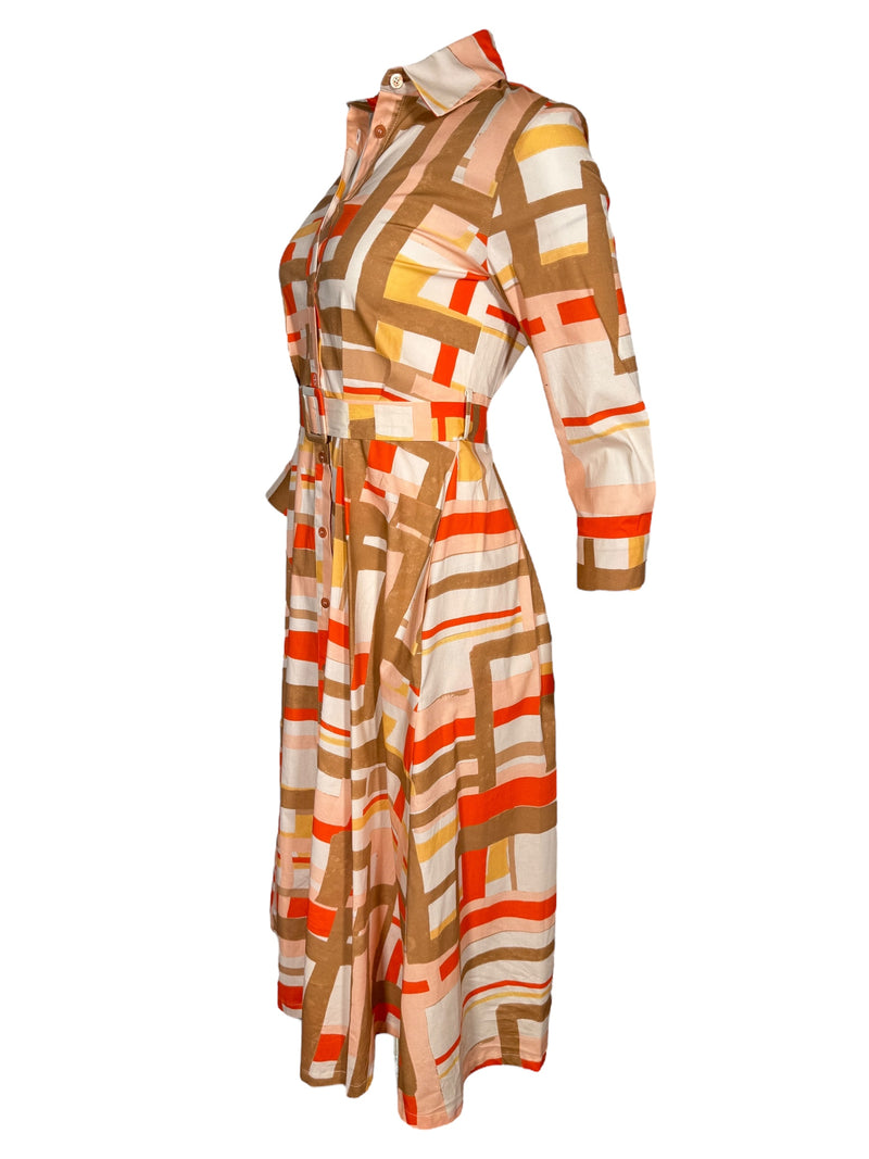 ANNA MARIA PALETTI DRESS - ORANGE PRINT