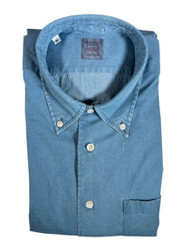 MAZZARELLI SPORT SHIRT - MID BLUE DENIM