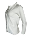 HUBERT GASSER CLASSIC KNIT BLAZER - WHITE