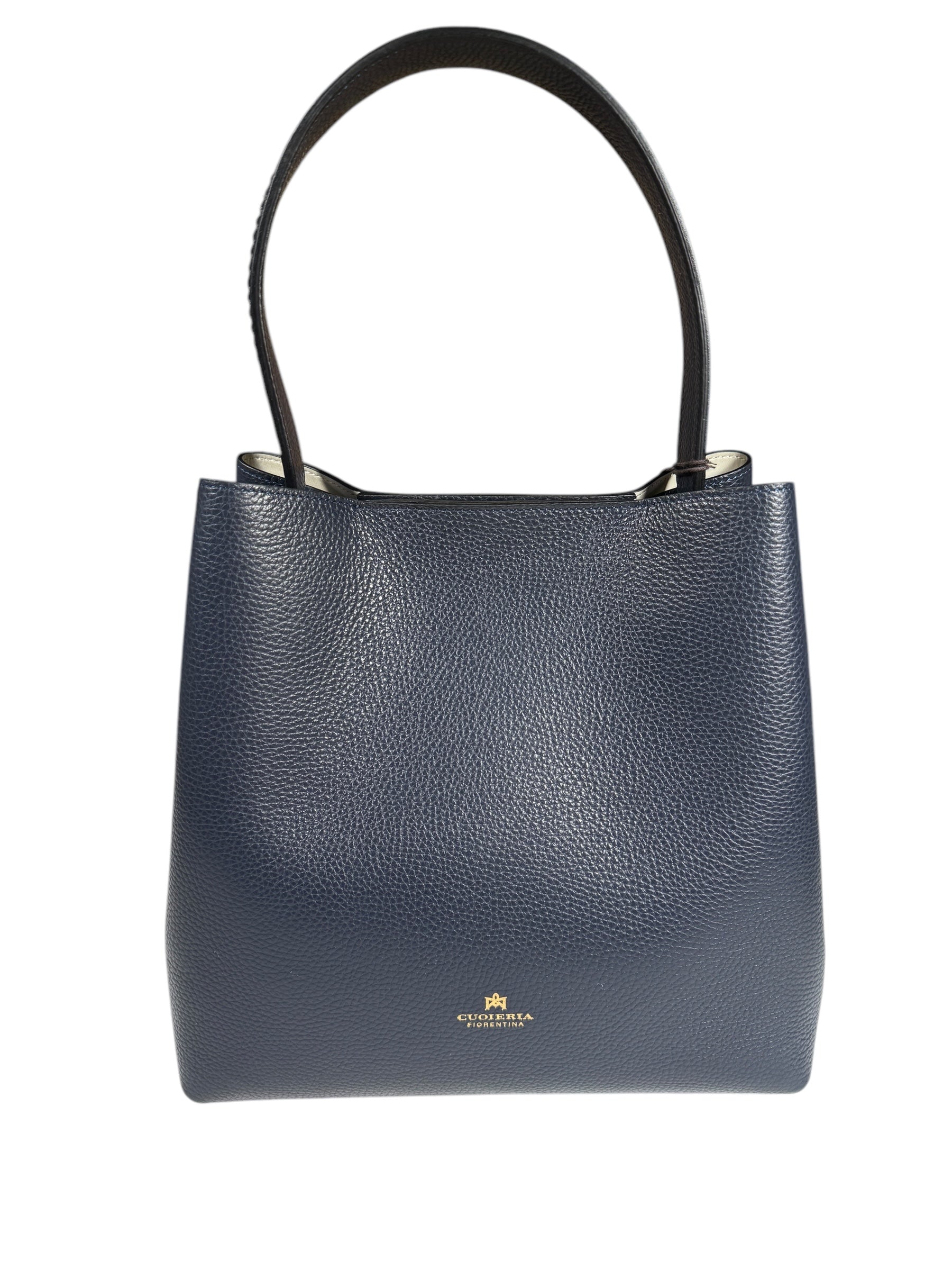 CUOIERIA FIORENTINA CANDY BUCKET BAG - NAVY