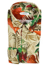 GUGLIELMINOTTI LINEN/COTTON SHIRT - TAN JUNGLE PRINT