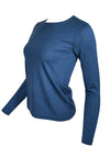 KINROSS LONG SLEEVE CREW SWEATER - SAPPHIRE
