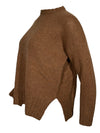 BASE MILANO TWEED ROUNDNECK SWEATER - COCOA