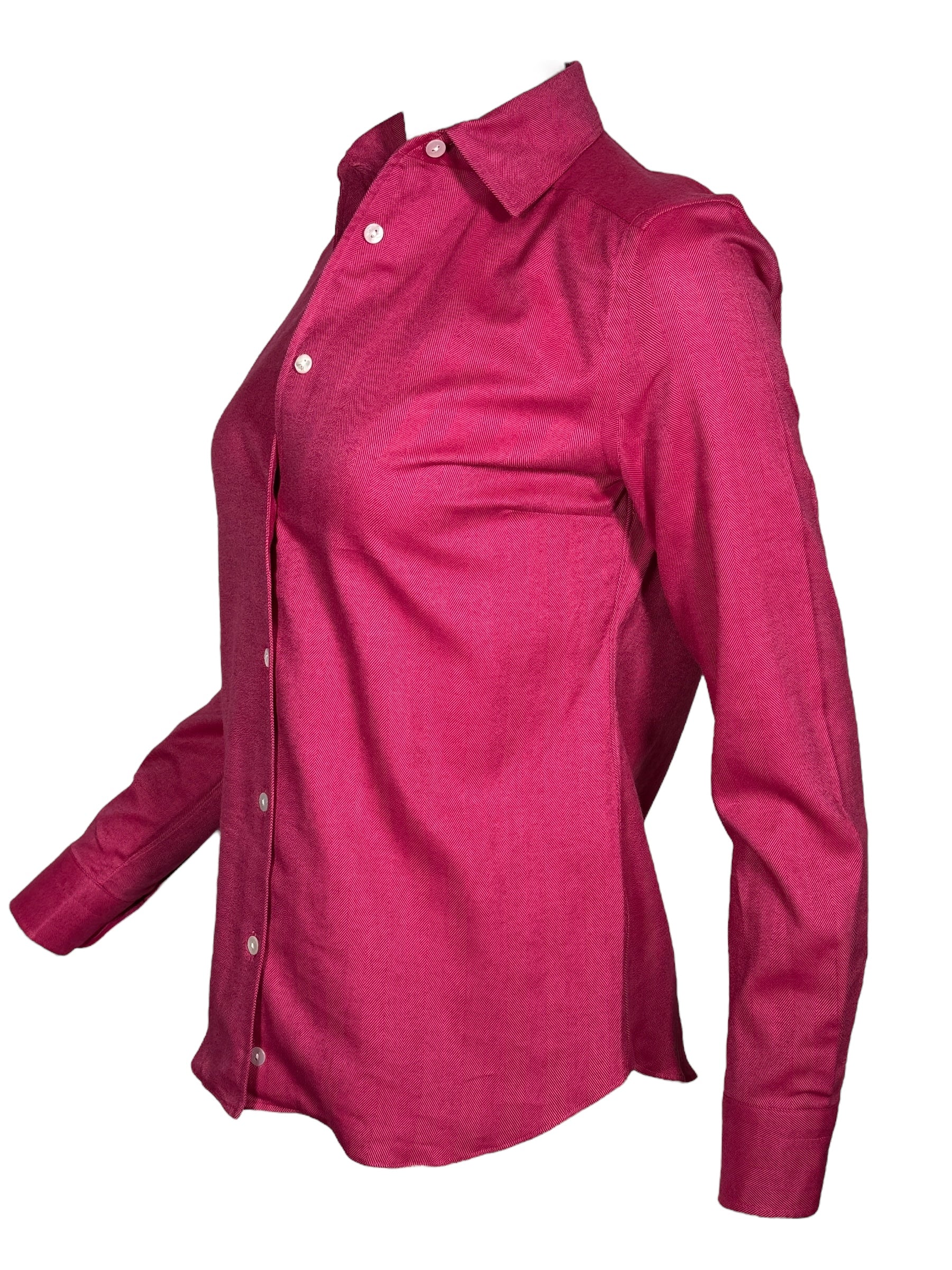 GIANGI NAPOLI WOMEN'S REBECCA SOFT HERRINGBONE SHIRT - MAGENTA