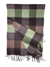 ALAN PAINE STRONE CASHMERE CHECK SCARF - GREEN