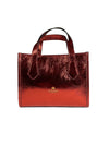 CUOIERIA FIORENTINA DORA SMALL TOTE - METALLIC CHERRY