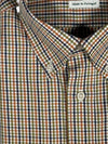 ALAN PAINE CLASSIC FIT SHIRT - NAVY/TAN/GREEN MICRO CHECK