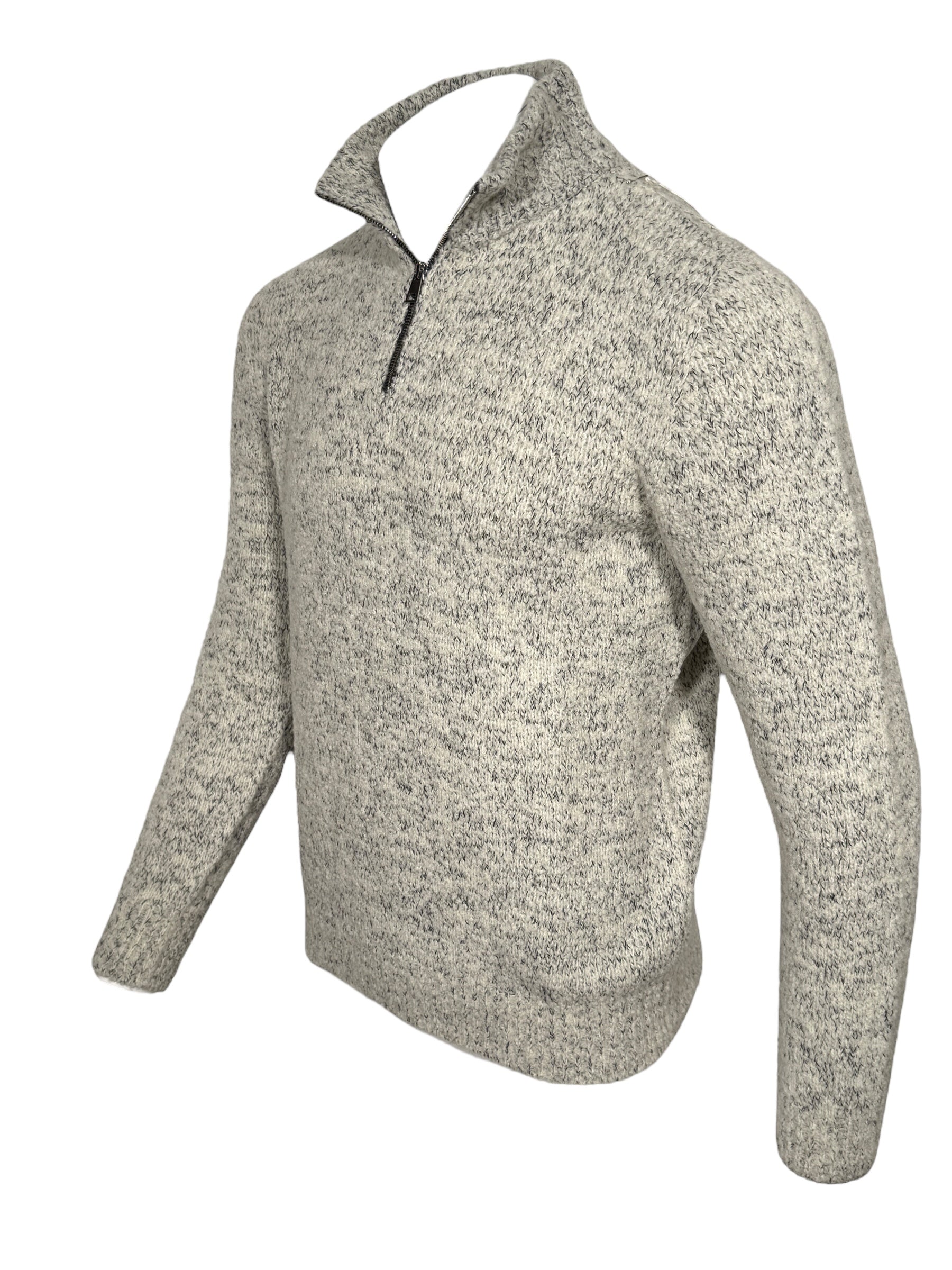 FLY3 PILAR KEY WEST 1/2 ZIP SWEATER - ECRU/BLUE
