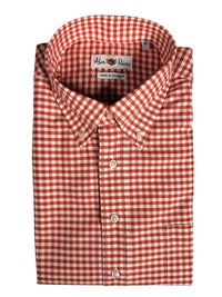 ALAN PAINE CLASSIC FIT SHIRT - DARK ORANGE CHECK