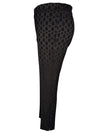 ESTELLE AND FINN FRONT ZIP ANKLE PANT - BLACK EMBROIDERED FANCY