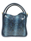 ARCADIA AGATA HANDBAG - BLU 'PYTHON'