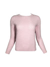 HUBERT GASSER CABLE KNIT SWEATER - ROSE