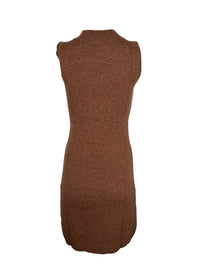 FEDELI WOMEN'S CASHMERE SLEEVELESS DRESS - NOCCIOLA