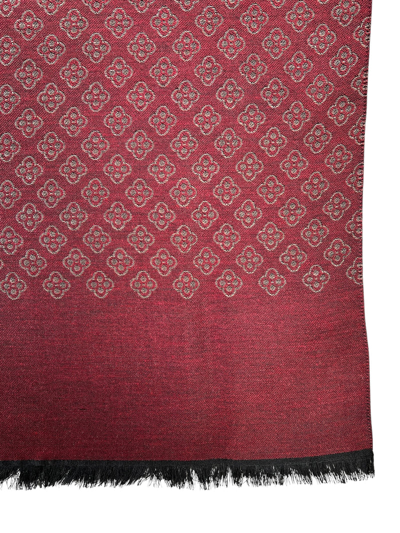 BIGI QUATREFOIL SCARF - BURGUNDY