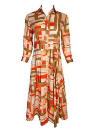 ANNA MARIA PALETTI DRESS - ORANGE PRINT