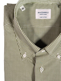MAZZARELLI SPORT SHIRT - GREEN MICRO CHECK