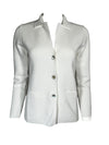 HUBERT GASSER CLASSIC KNIT BLAZER - WHITE