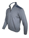PAUL & SHARK TYPHOON COOL TOUCH WOOL 1/4 ZIP MEN'S SWEATER WITH NYLON TRIM - LIGHT BLUE