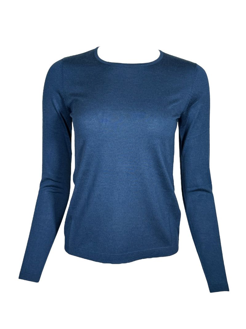 KINROSS LONG SLEEVE CREW SWEATER - SAPPHIRE
