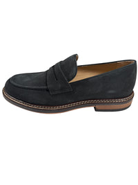 ELEVENTY MEN'S SUEDE PENNY LOAFER - BLACK