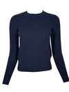 PUROTATTO WOOL/CASHMERE CREW SWEATER - NAVY