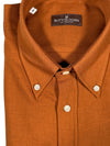 BUTTON DOWN SPORT SHIRT - BRUSHED COTTON/WOOL RUST