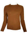 PUROTATTO CASHMERE CREW SWEATER - TABACCO