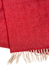 ALAN PAINE KINROSS CASHMERE HERRINGBONE SCARF - SCARLET
