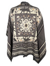 FRANCO FERRARI LEOPARD WOOL CAPE - GREY