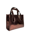 CUOIERIA FIORENTINA DORA SMALL TOTE - METALLIC CHOCOLATE
