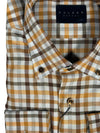 CALDER CARMEL MEN'S SHIRT - TOBACCO GINGHAM TWILL