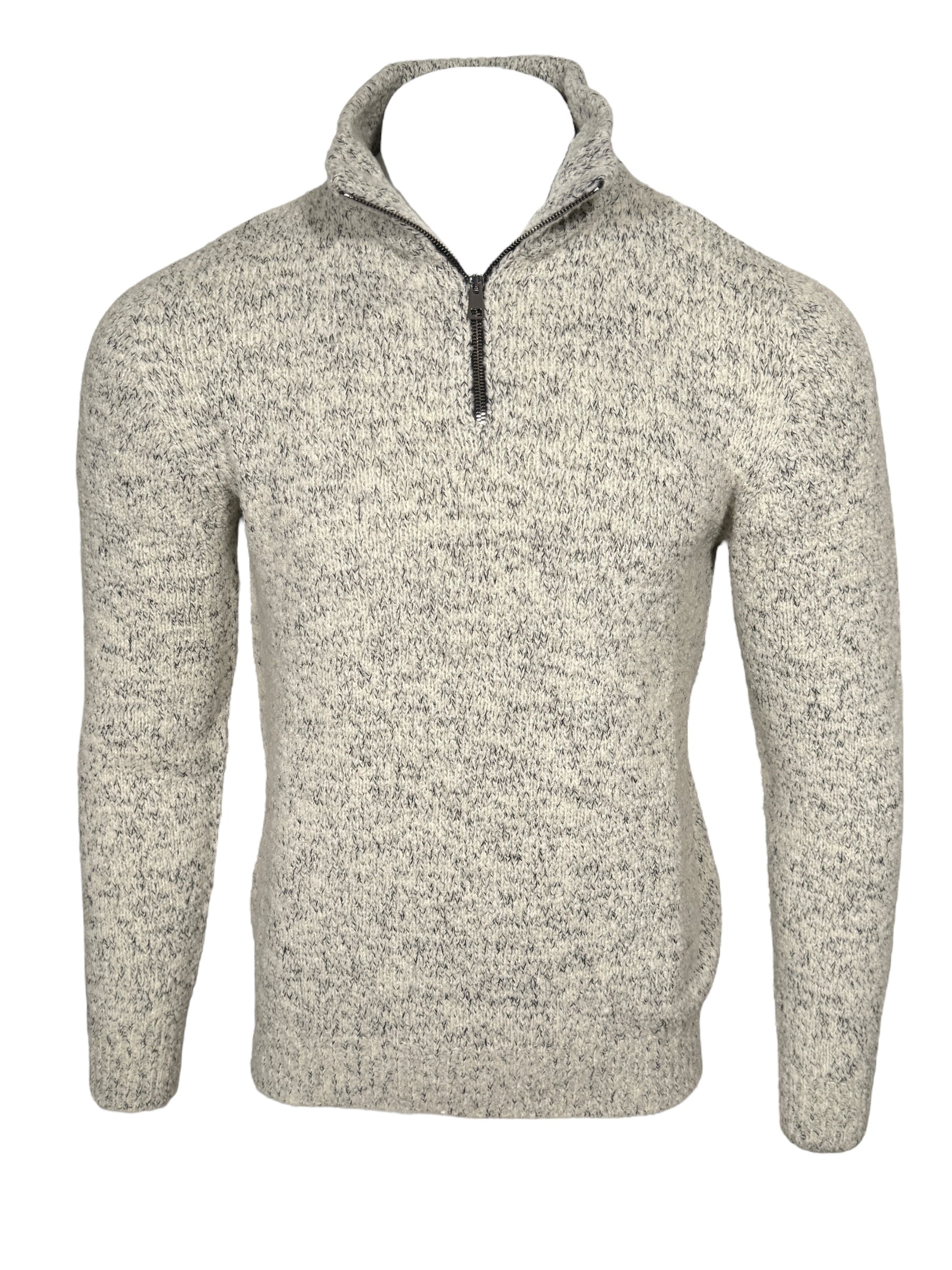 FLY3 PILAR KEY WEST 1/2 ZIP SWEATER - ECRU/BLUE