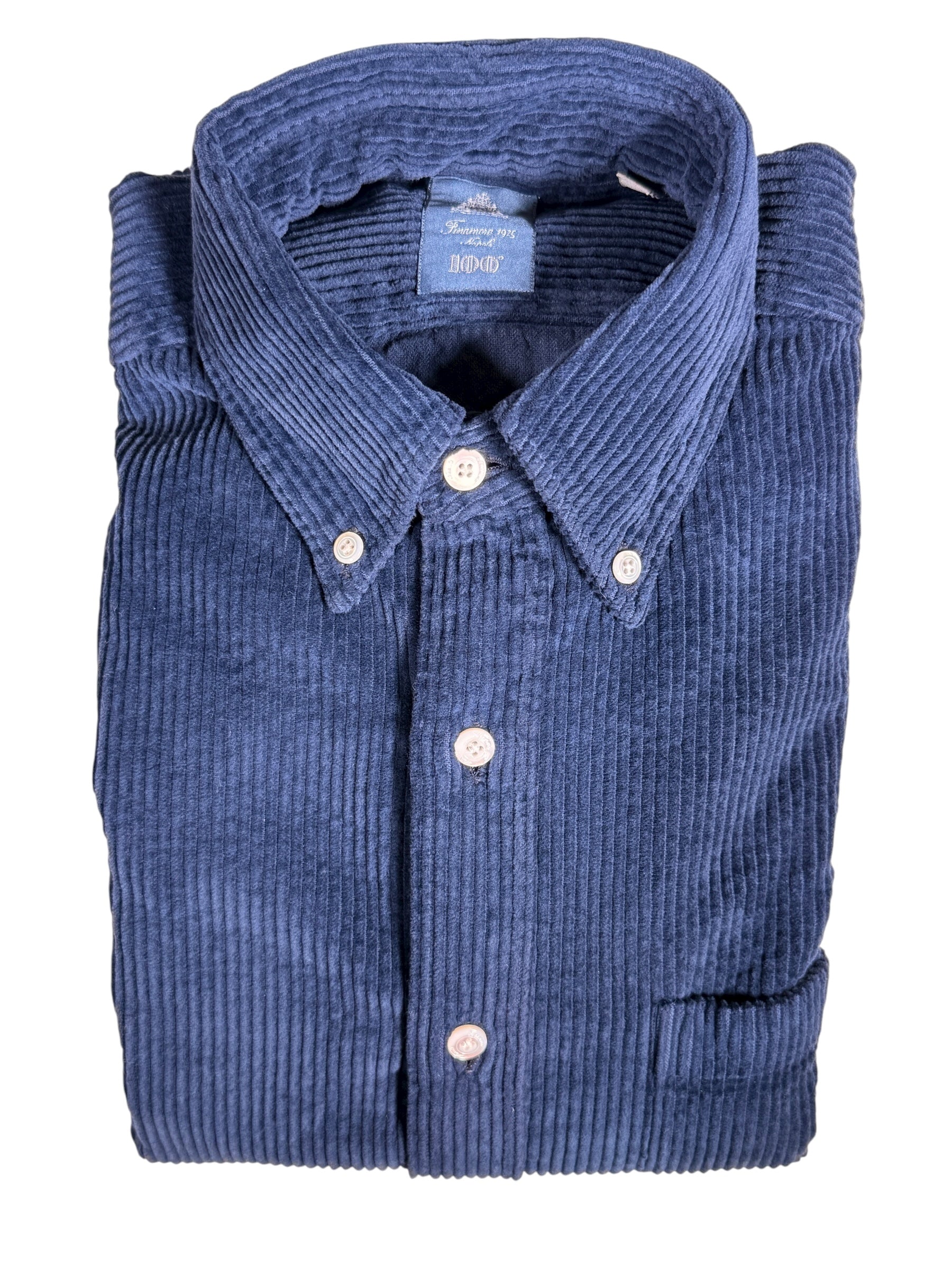 FINAMORE 1925 SHIRT - INDIGO CORDUROY