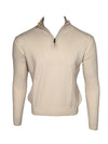 ADESI CASHMERE MEN'S TIPPED 1/2 ZIP SWEATER - INARI/JUTA
