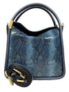 ARCADIA AGATA HANDBAG - BLU 'PYTHON'